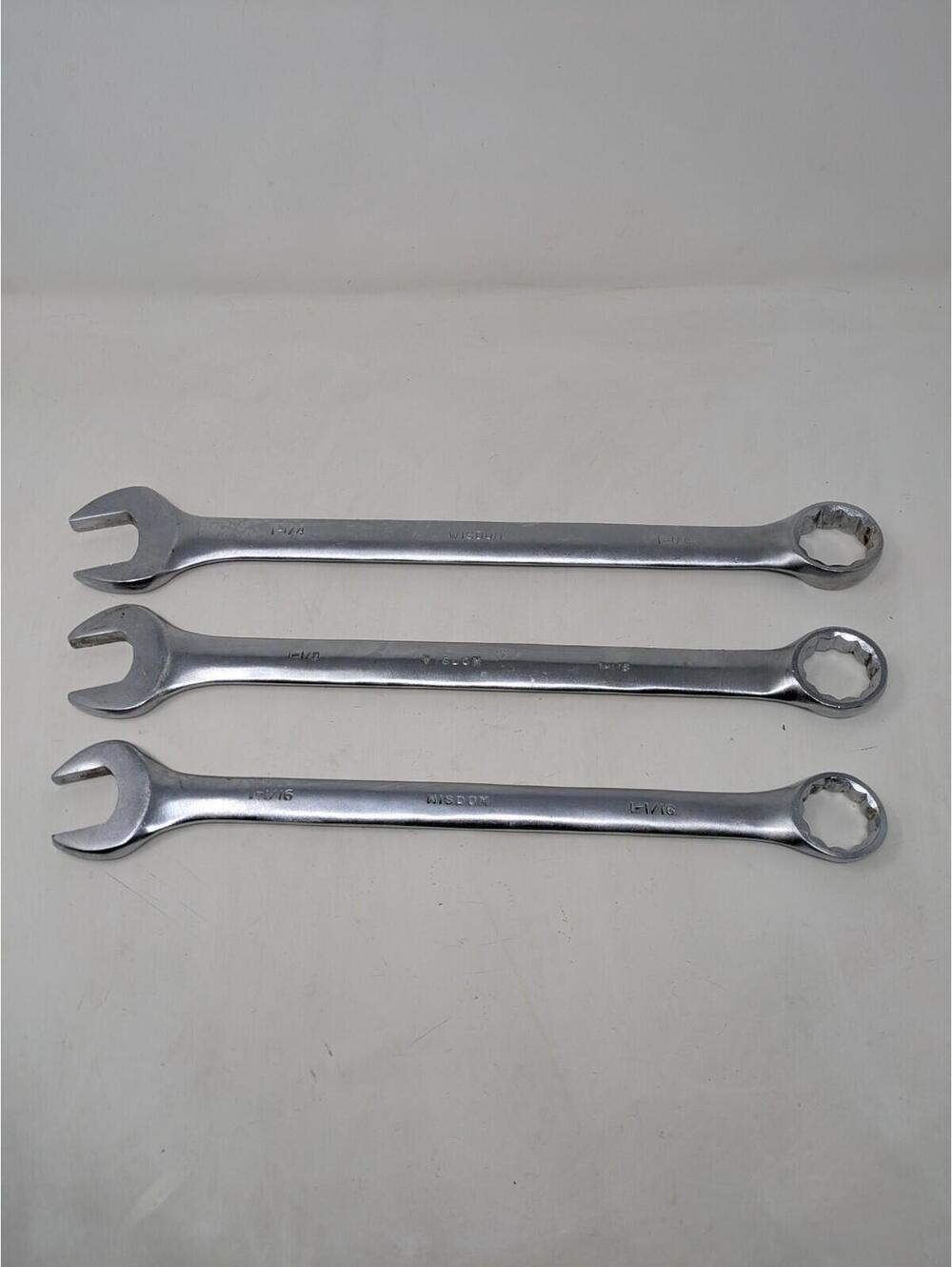 Wisdom Tools Combination Wrench Set 1-1/4" 1-1/8" 1-/16"